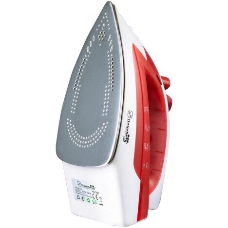 Fier de calcat Hausberg HB-7850RS ,2000 W ,talpa otel invelis ceramic, rezervor apa 130 ml,Alb/Rosu